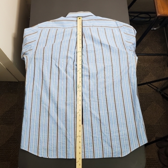 Faconnable Shirt Men XL Oxdord Striped Club Deauville Button Up Front - Picture 11 of 13